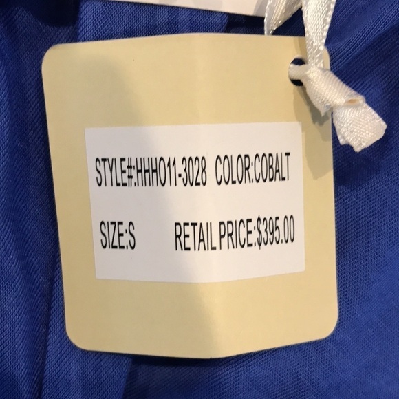 HAUTE HIPPIE Cobalt Long Sleeve Deep V-Neck Dress Size Small - Picture 8 of 10